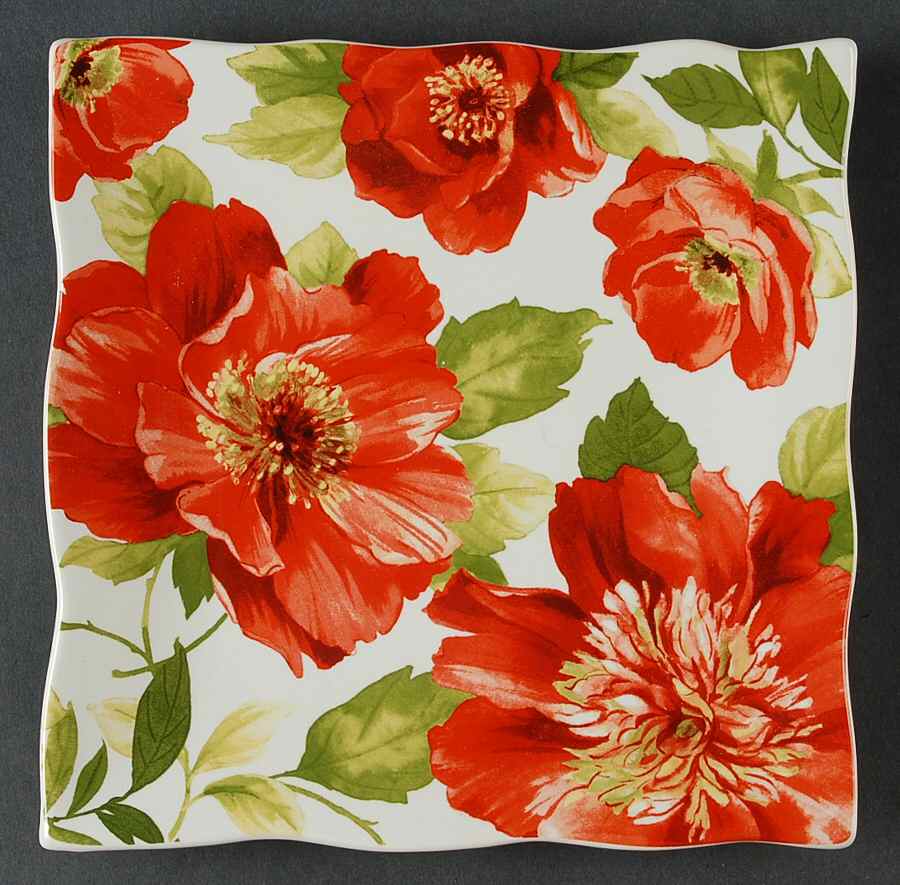 Morning Blossom Square Salad Plate by 222 Fifth (PTS)-1