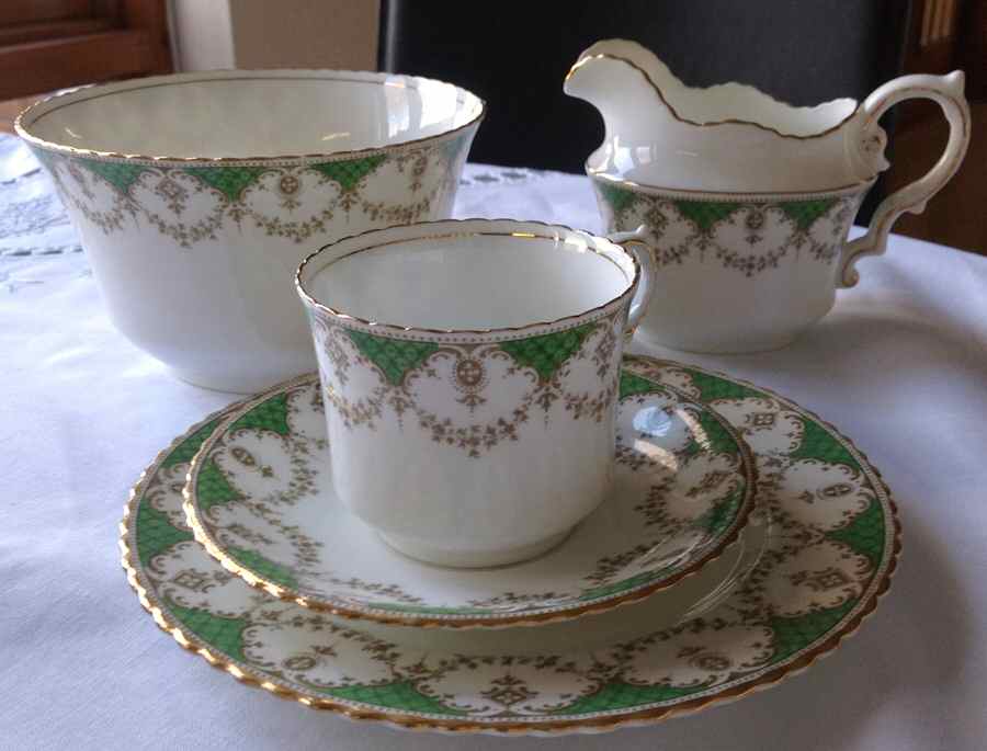A89 Footed Cup & Saucer Set by John  Aynsley & Sons-1