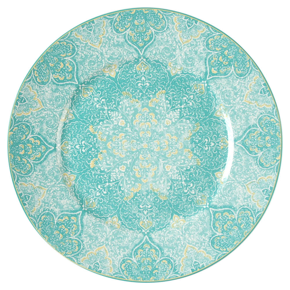 Eva Teal Dinner Plate by 222 Fifth (PTS)-1