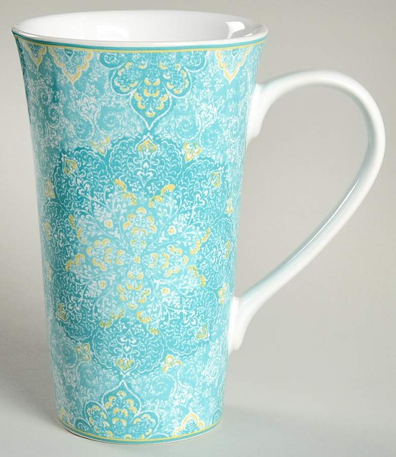 Eva Teal Latte Mug by 222 Fifth (PTS)-1