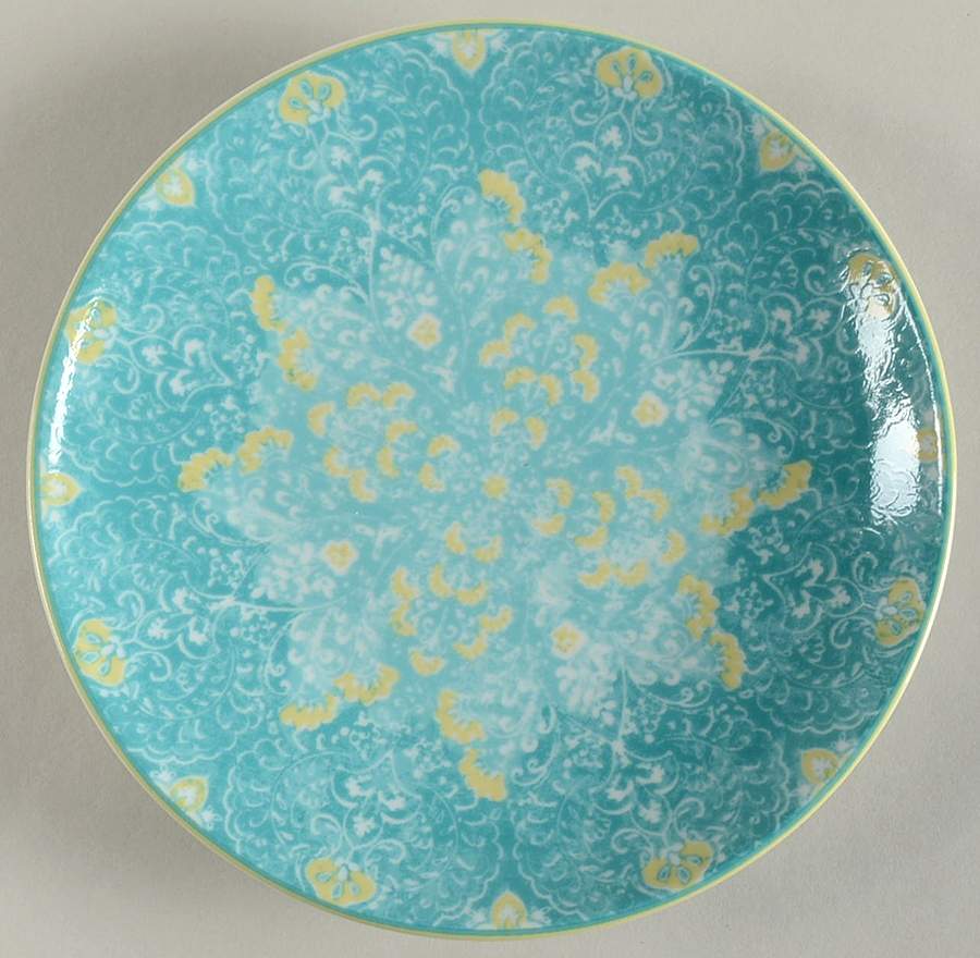 Eva Teal Appetizer Plate by 222 Fifth (PTS)-1