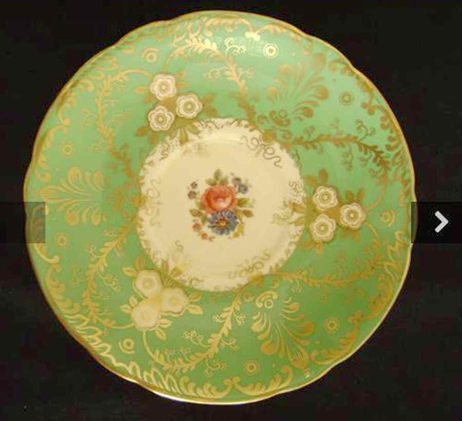 Royalty Green Saucer by John  Aynsley & Sons-1