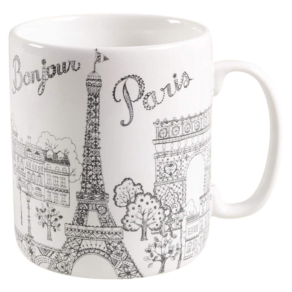 Bonjour Paris Jumbo Mug by 222 Fifth (PTS)-1