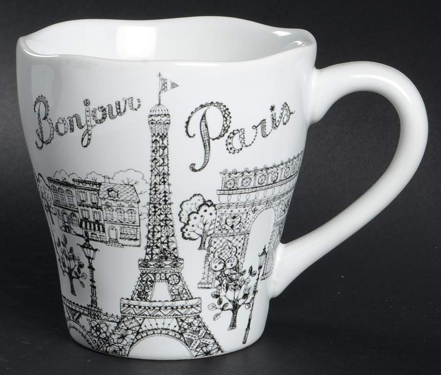 Bonjour Paris Mug by 222 Fifth (PTS)-1