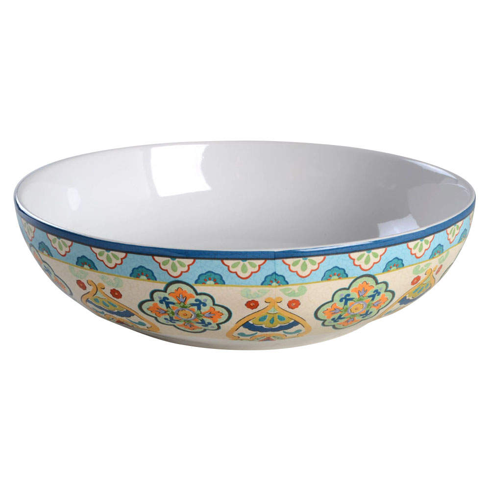 La Fuente Blue 11" Round Serving Bowl by 222 Fifth (PTS)-1