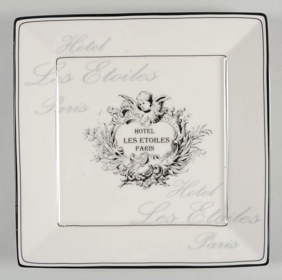 Les Etoiles Cherub Square Dinner Plate by 222 Fifth (PTS)-1