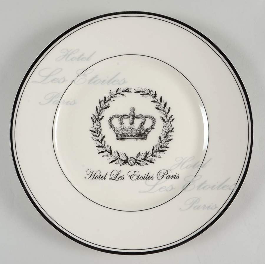 Les Etoiles Crown Dinner Plate by 222 Fifth (PTS)-1
