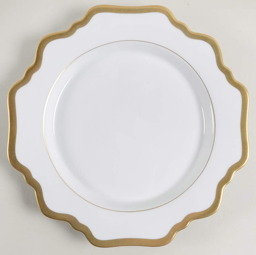 Antique White (Gold Trim) Salad/Dessert Plate by Anna Weatherley-1