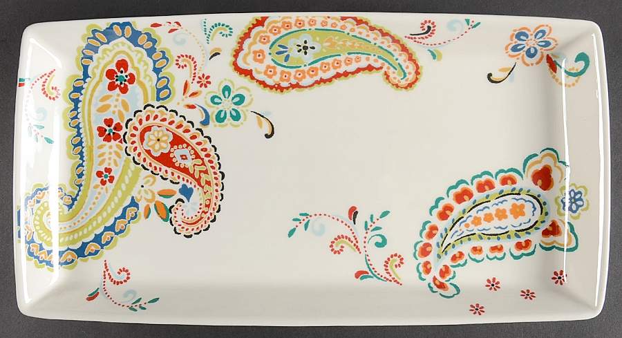 Aeneid Red 13" Rectangular Tray by 222 Fifth (PTS)-1