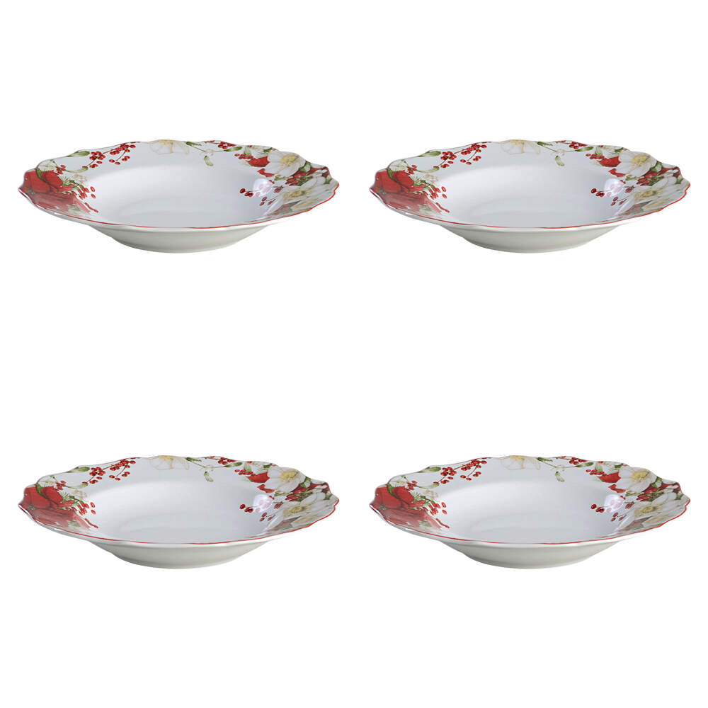 Winter Harmony Large Rim Soup Bowl - Set of 4 by 222 Fifth (PTS)-1