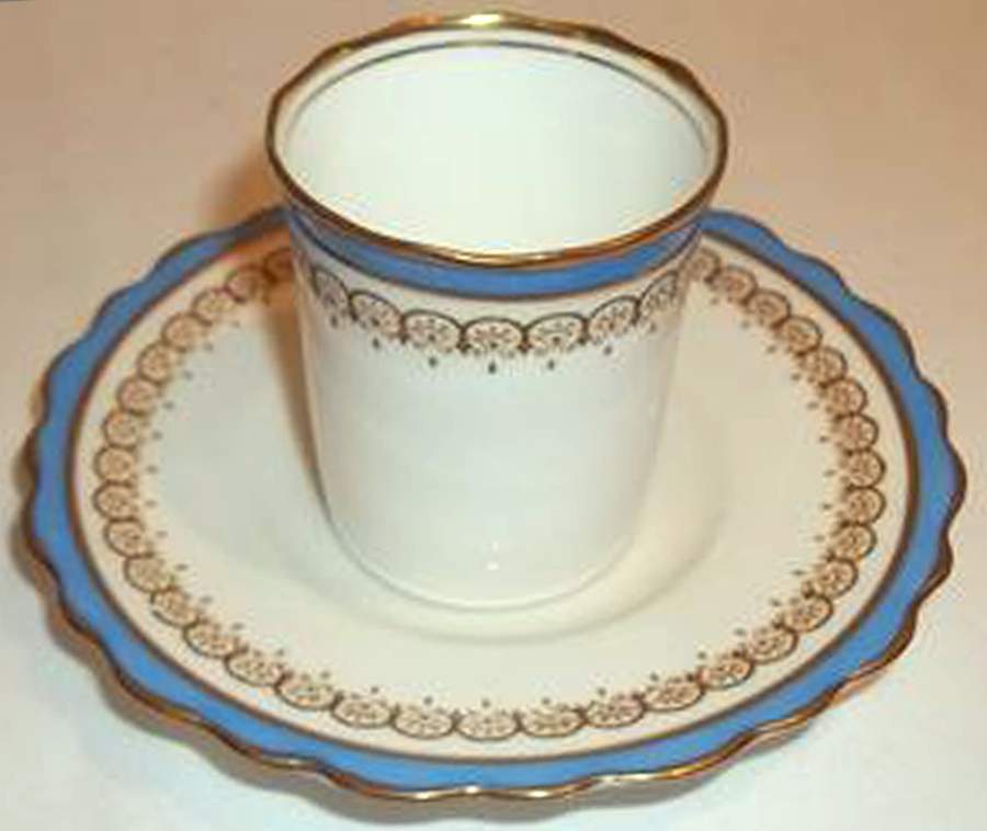 B452 Flat No Handles Cup & Saucer Set by John  Aynsley & Sons-1