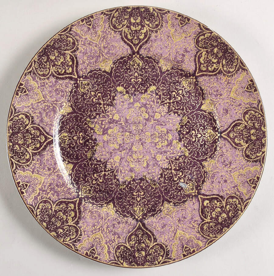 Eva Aubergine Dinner Plate by 222 Fifth (PTS)-1