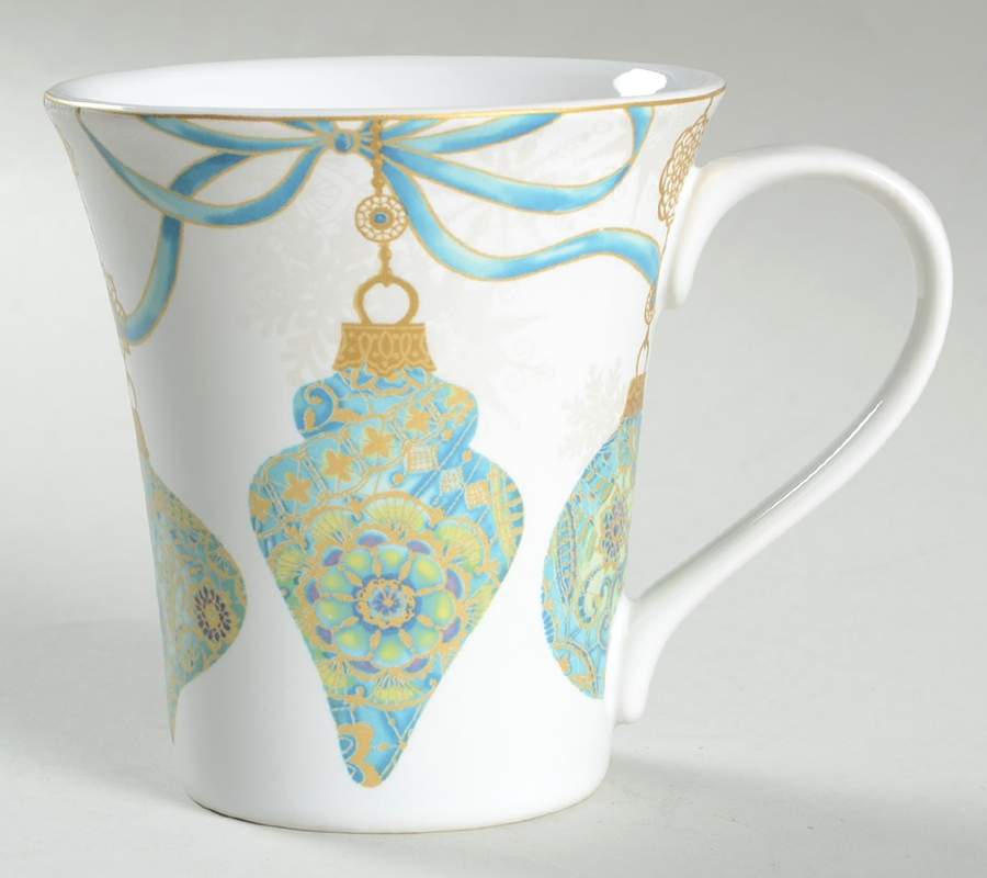 Opulent Ornaments Teal Mug by 222 Fifth (PTS)-1