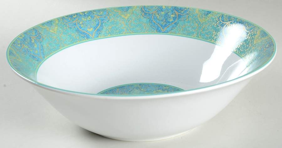Eva Opulent Teal 10" Round Serving Bowl by 222 Fifth (PTS)-1