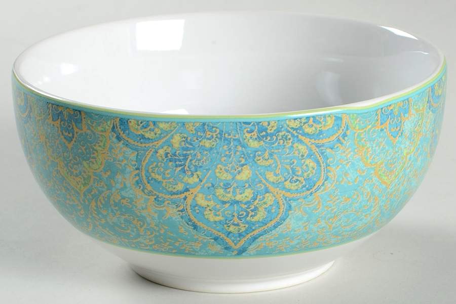 Eva Opulent Teal Soup/Cereal Bowl by 222 Fifth (PTS)-1