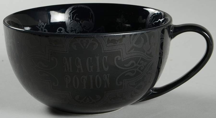 Halloween Skulls Black Soup Mug by 222 Fifth (PTS)-1