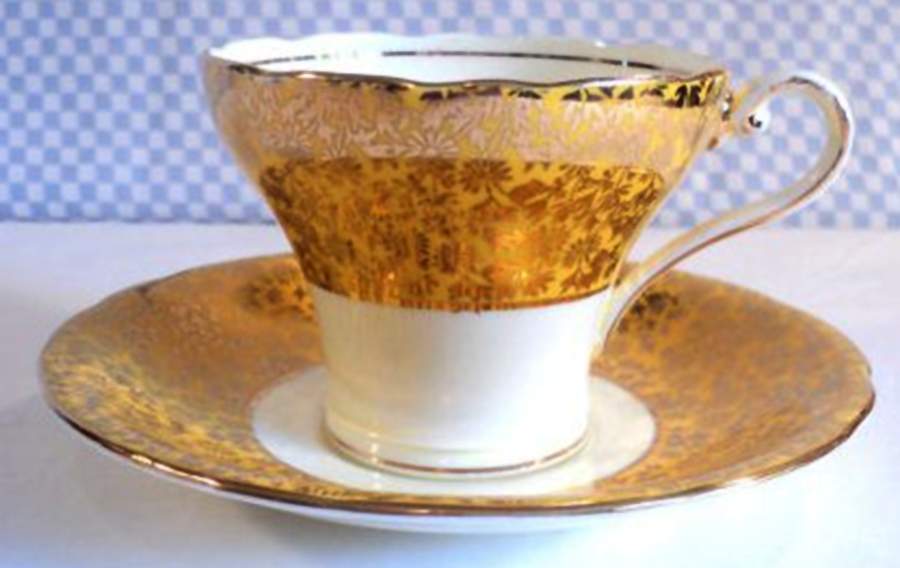 C563 Footed Cup & Saucer Set by John  Aynsley & Sons-1
