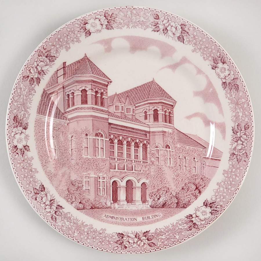 Womans College of NC (UNCG) Mulberry Dessert/Pie Plate by Adams China-1