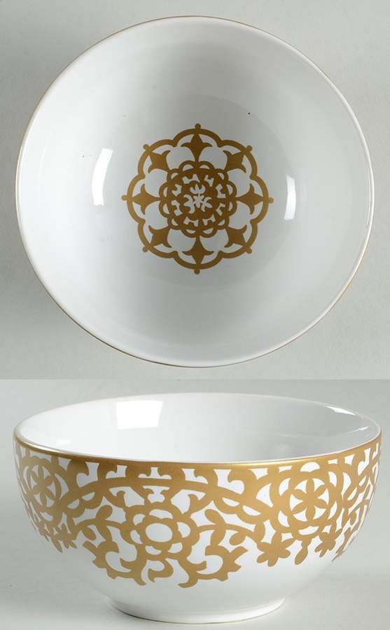Casbah Gold Soup/Cereal Bowl by 222 Fifth (PTS)-1
