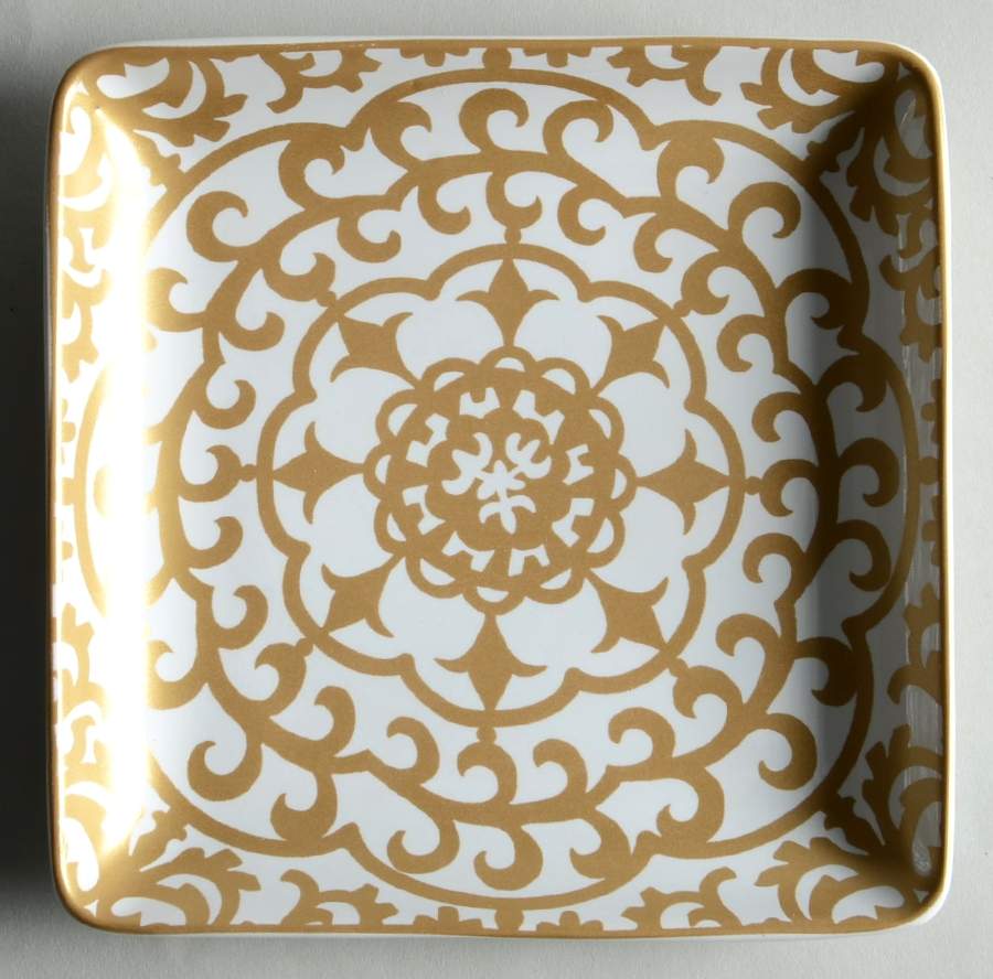 Casbah Gold Appetizer Plate by 222 Fifth (PTS)-1