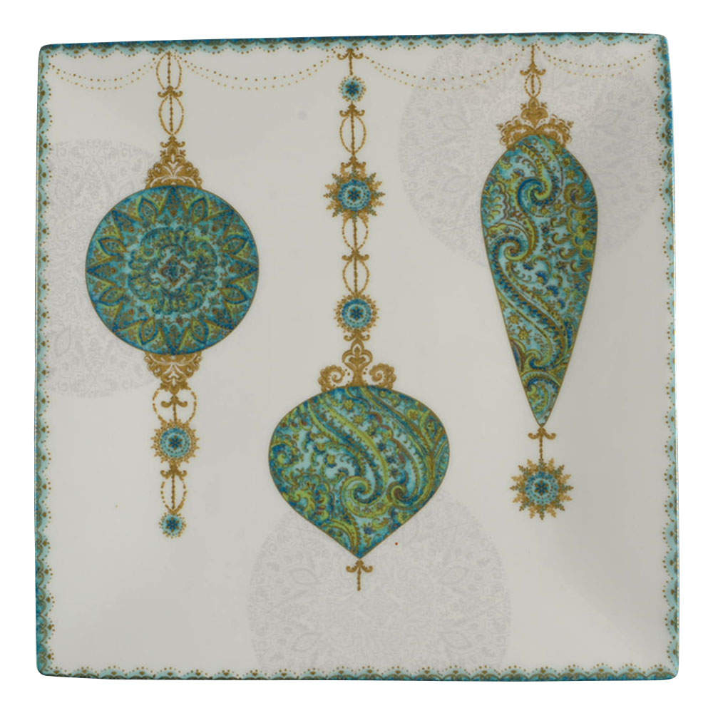 Constantina Turquoise Dinner Plate by 222 Fifth (PTS)-1