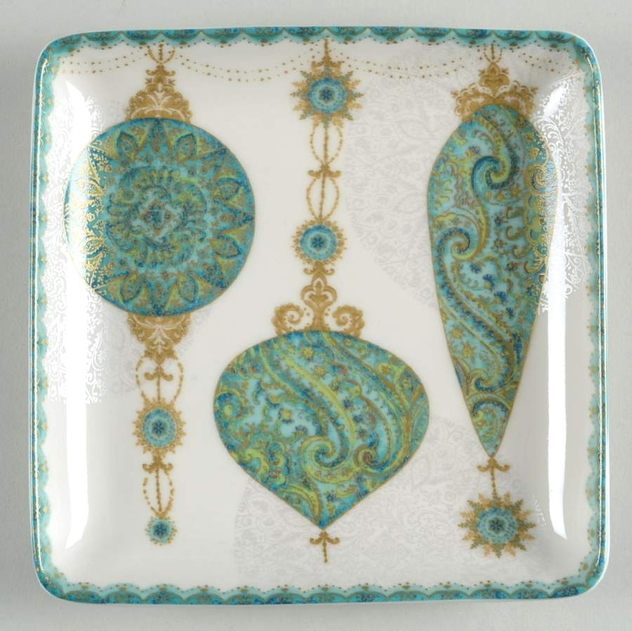Constantina Turquoise Appetizer Plate by 222 Fifth (PTS)-1