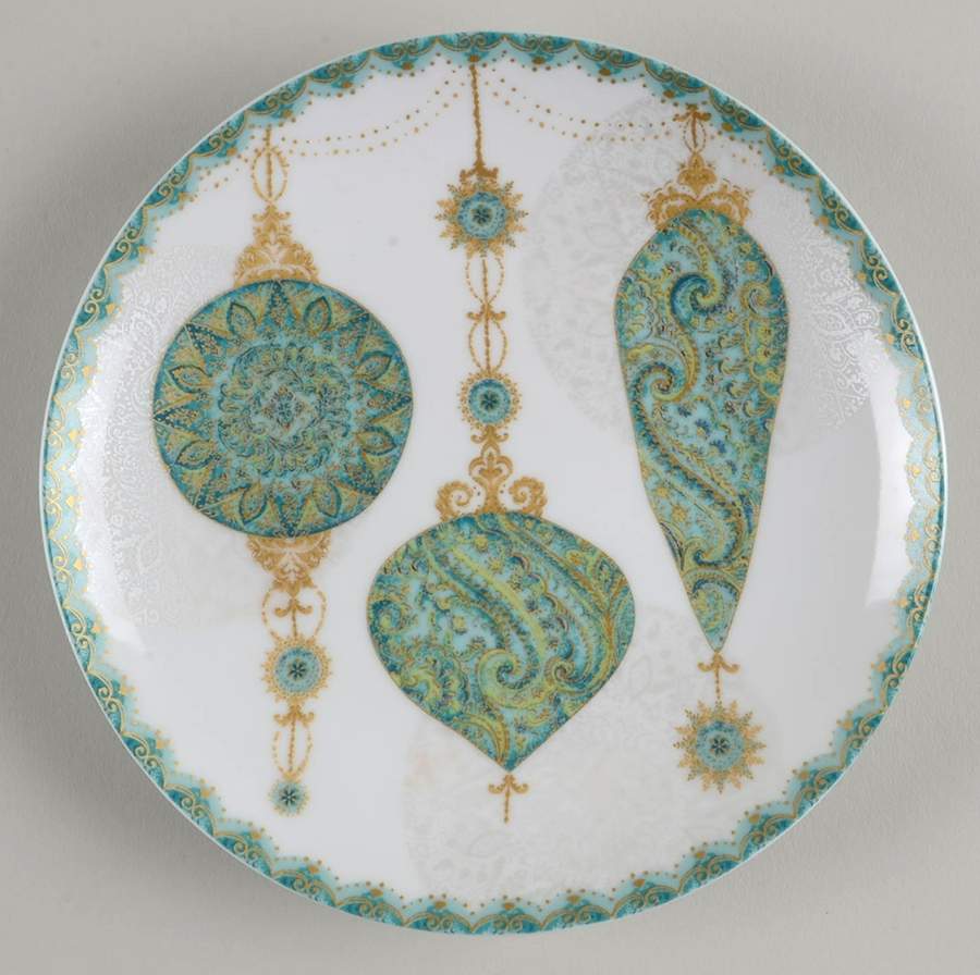 Constantina Turquoise Appetizer Plate by 222 Fifth (PTS)-1