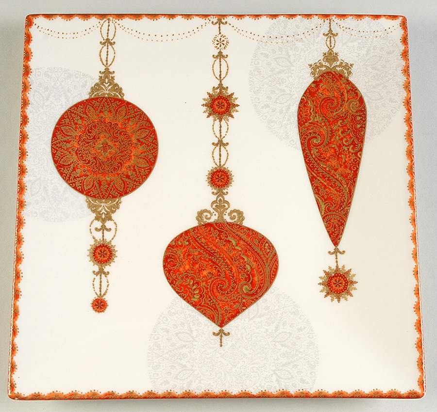 Constantina Red Dinner Plate by 222 Fifth (PTS)-1