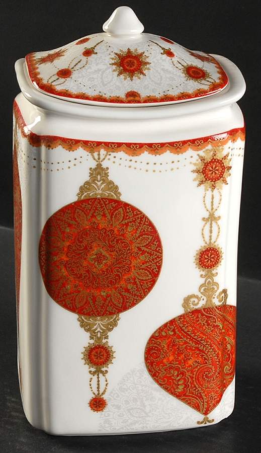 Constantina Red Large Canister & Lid by 222 Fifth (PTS)-1