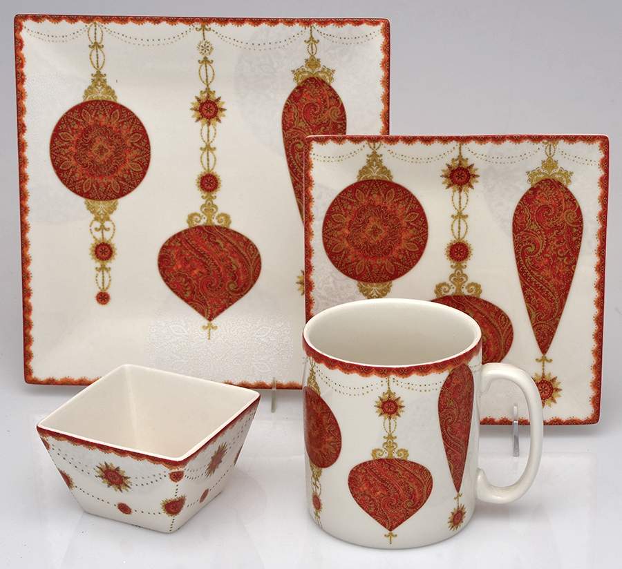 Constantina Red 16 Piece Set by 222 Fifth (PTS)-1