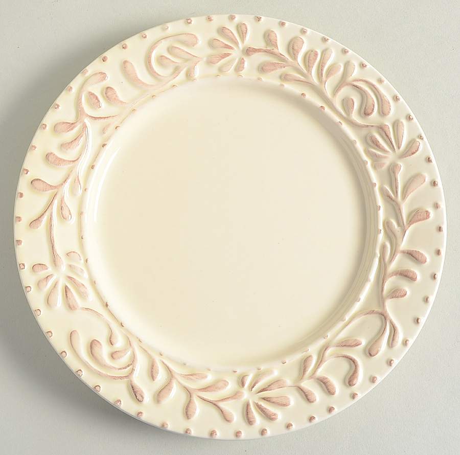 Bianca Leaf Cream Salad Plate by American Atelier-1