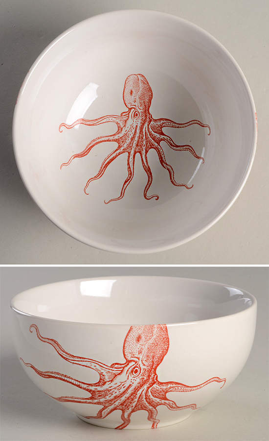 Coastal Life Coral Soup/Cereal Bowl by 222 Fifth (PTS)-1