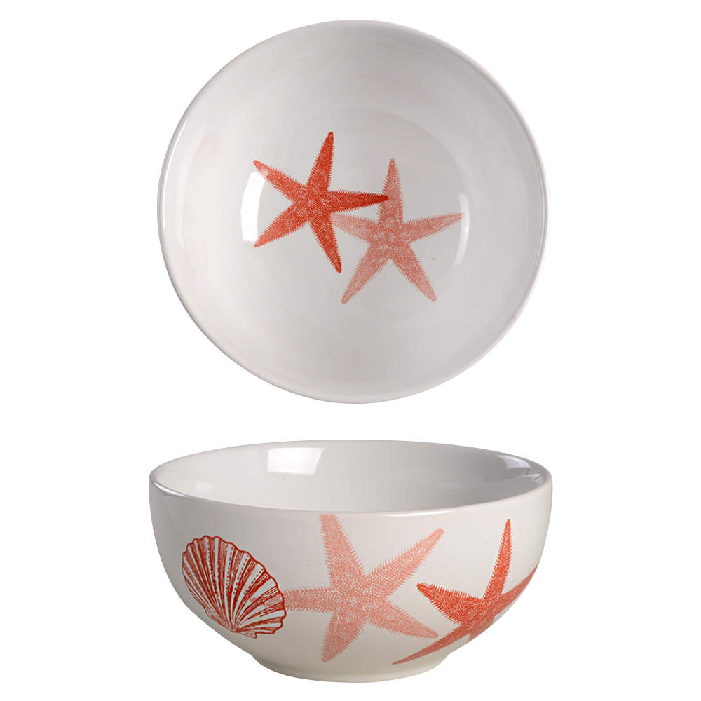 Coastal Life Coral Soup/Cereal Bowl by 222 Fifth (PTS)-1