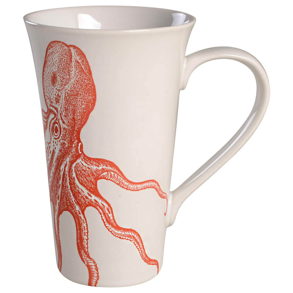 Coastal Life Coral Latte Mug by 222 Fifth (PTS)-1