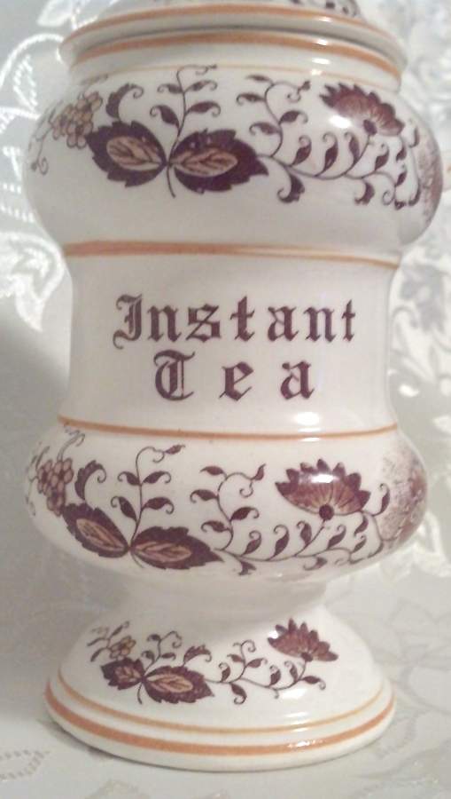 Brown Onion Tea Canister & Lid by Arnart-1
