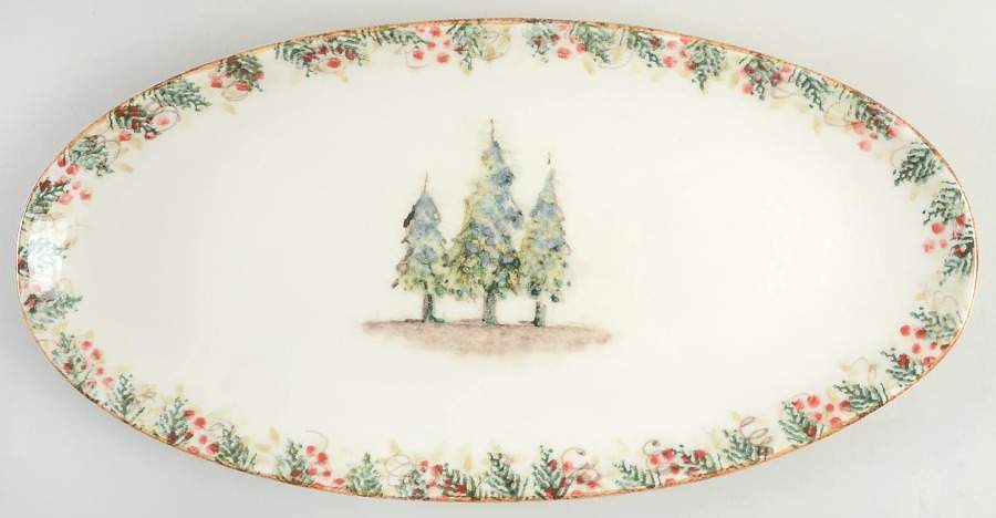 Natale 15" Oval Serving Platter by Arte Italica-1