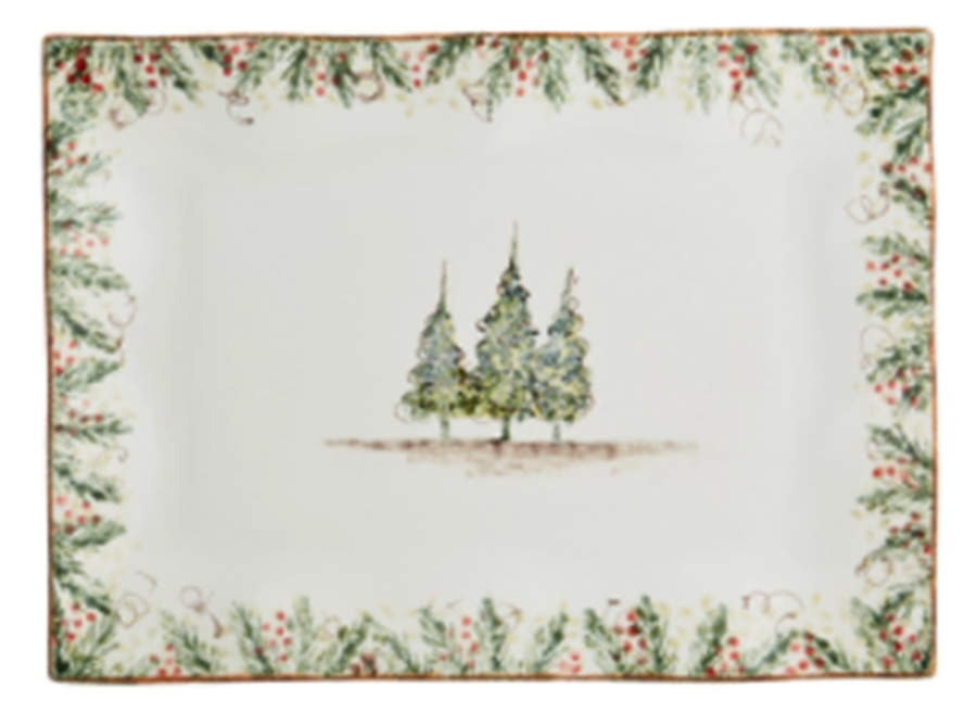 Natale 15" Rectangular Tray by Arte Italica-1