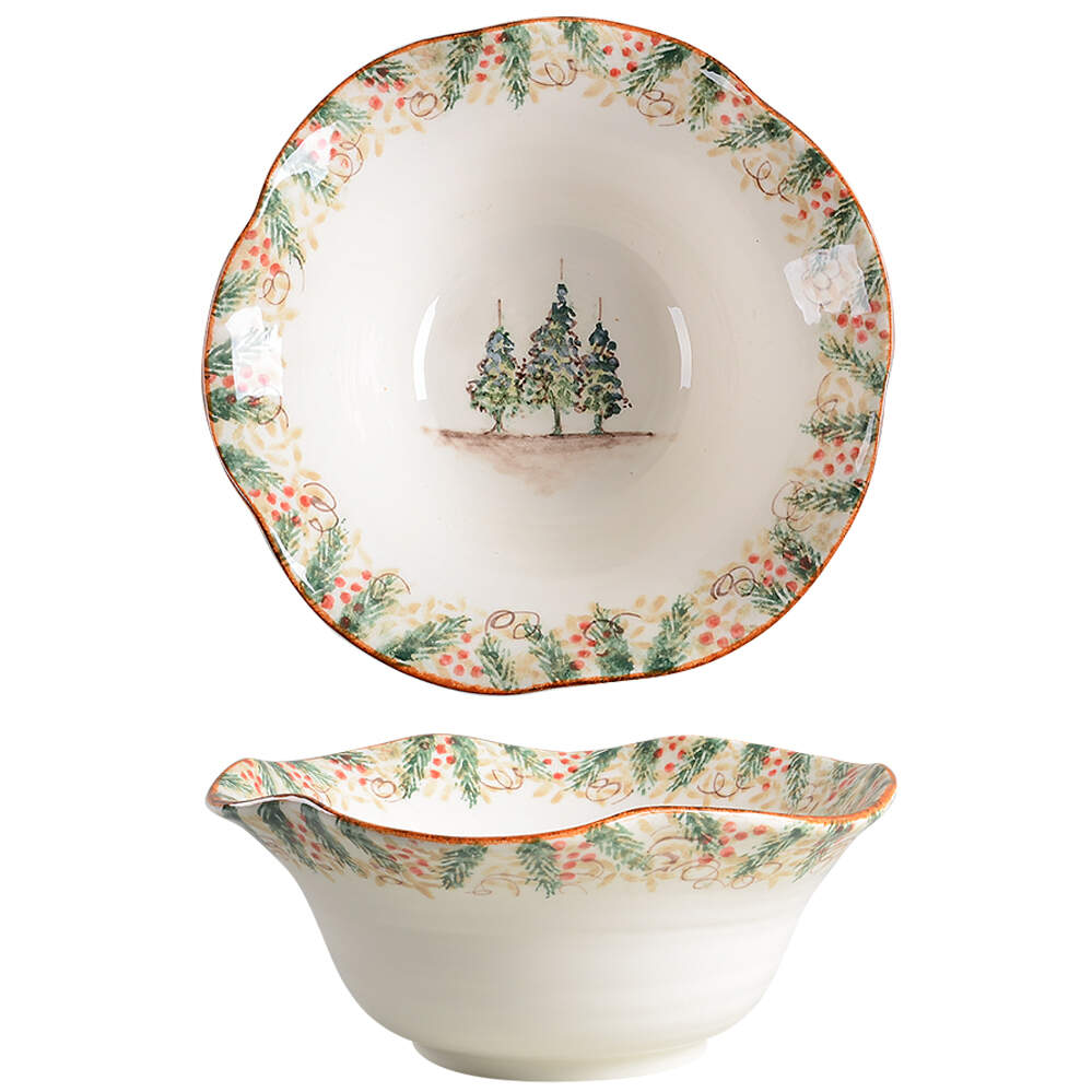 Natale 11" Round Vegetable Bowl by Arte Italica-1