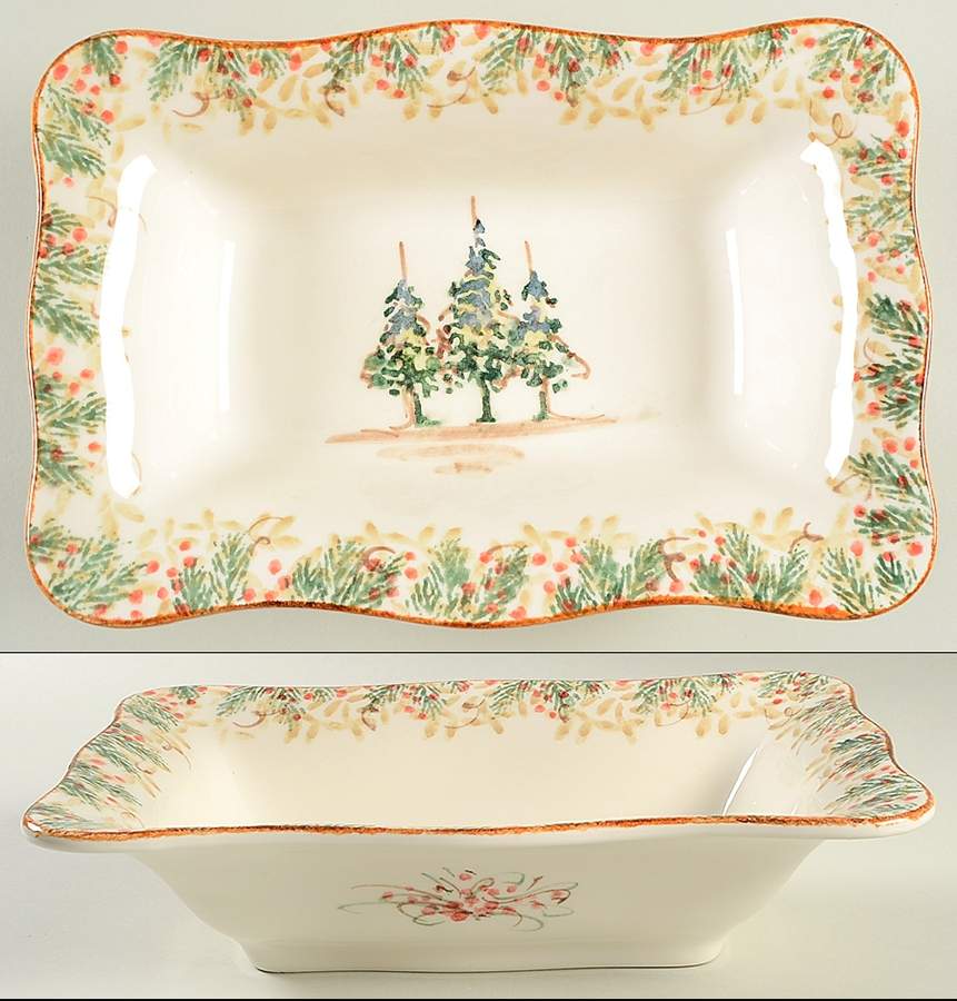 Natale 12"  Rectangular Bowl by Arte Italica-1