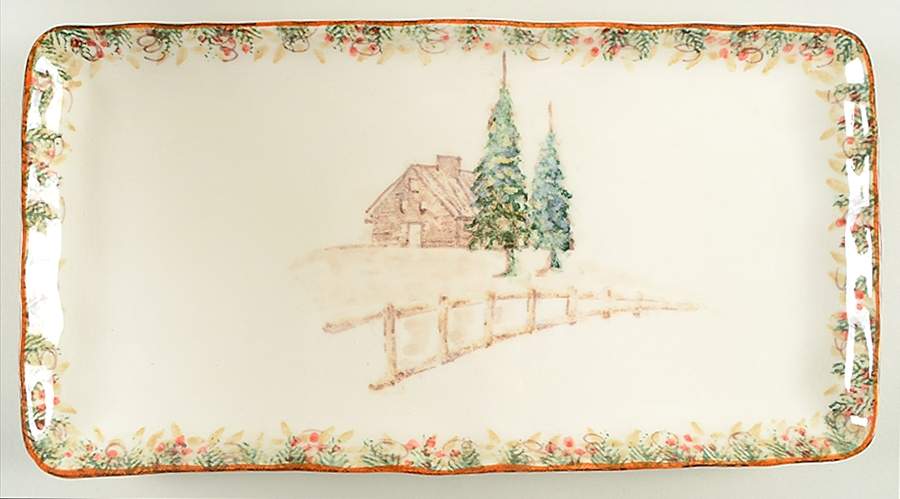 Natale 14" Rectangular Tray by Arte Italica-1