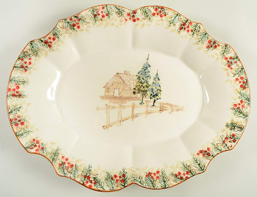 Natale 13" Oval Tray by Arte Italica-1