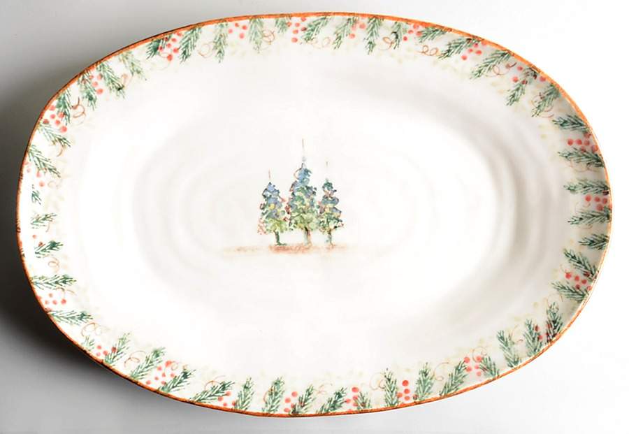 Natale 20" Oval Serving Platter by Arte Italica-1
