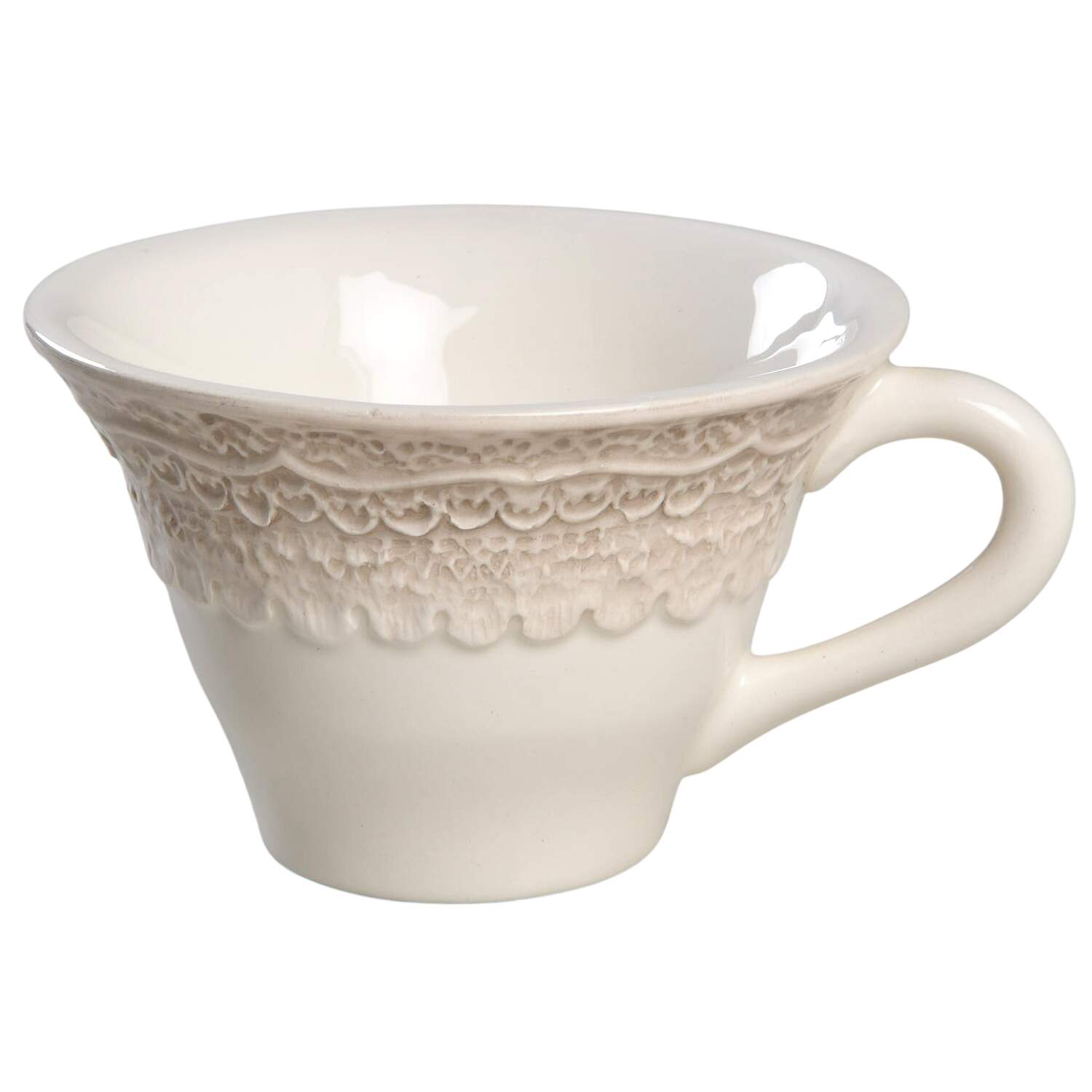 Finezza Cream Flat Cup by Arte Italica-1