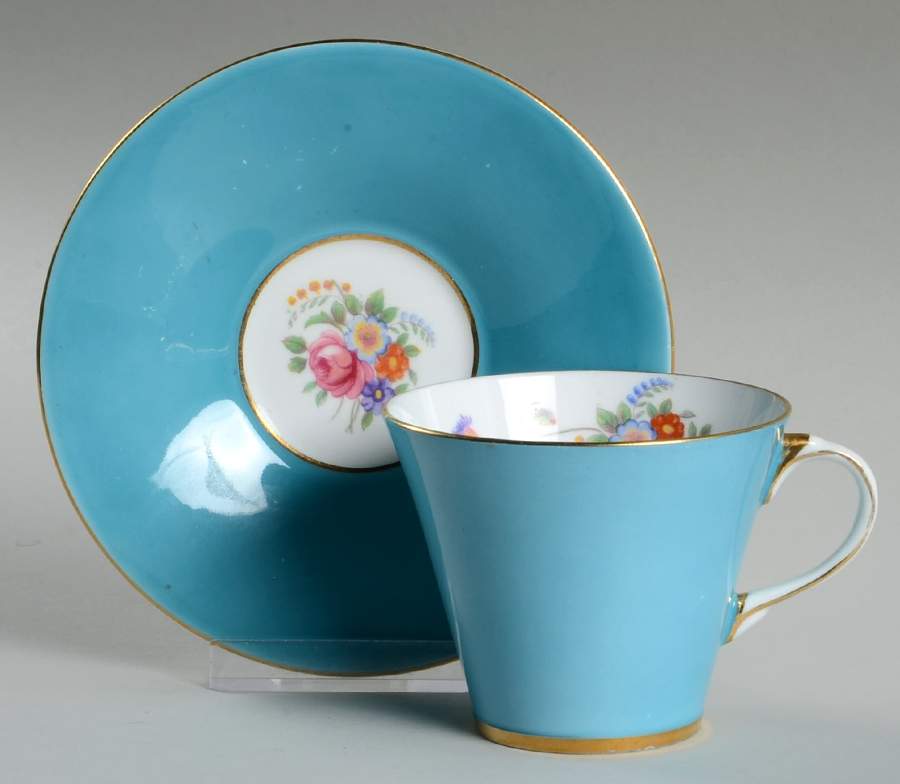 B4749 Flat Cup & Saucer Set by John  Aynsley & Sons-1