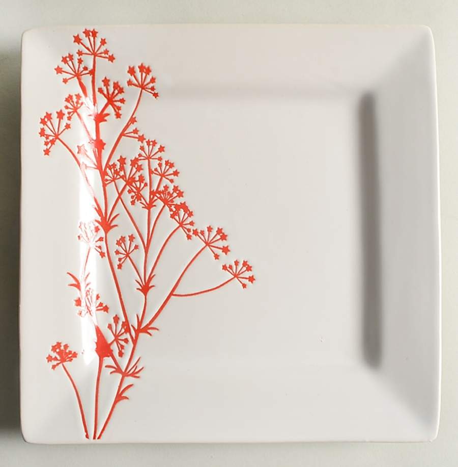 Blossom Branch Square Salad Plate by American Atelier-1