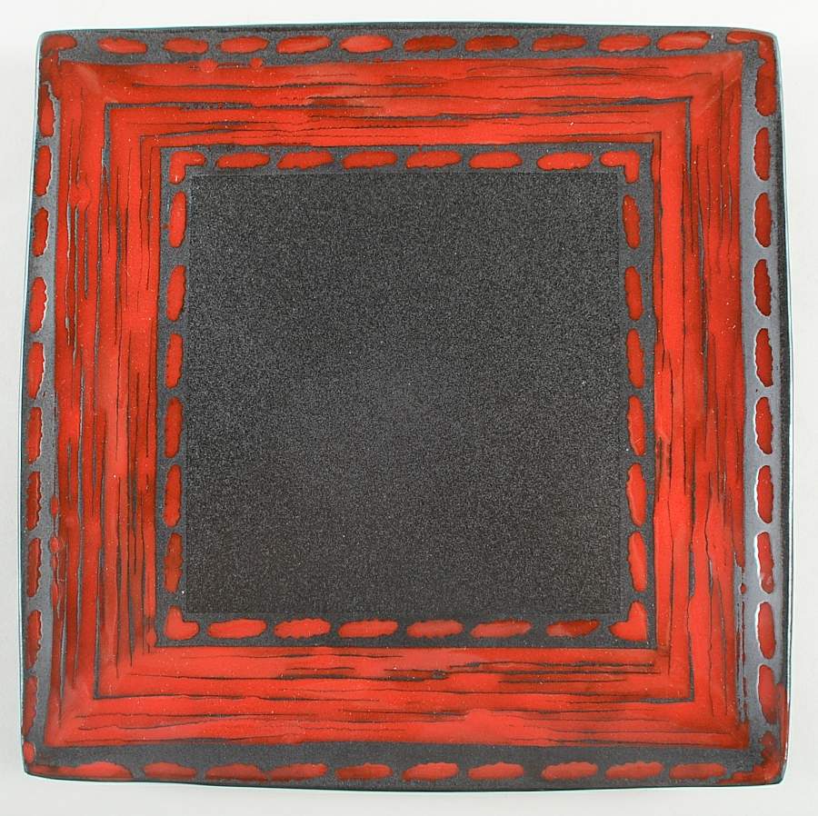 Livingston Red Square Dinner Plate by American Atelier-1