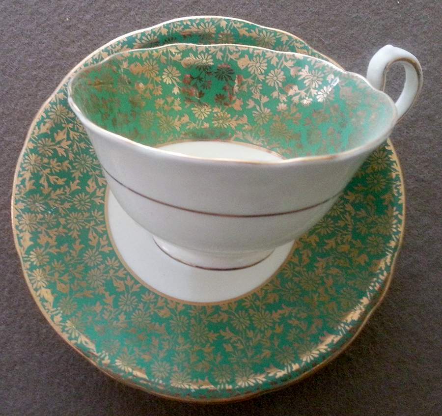 6563 Footed Cup & Saucer Set by John  Aynsley & Sons-1