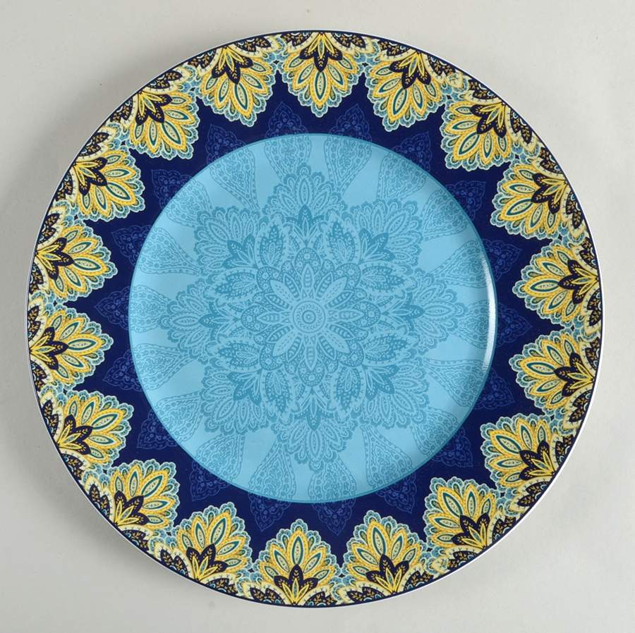 Spice Kingdom Blue Dinner Plate by 222 Fifth (PTS)-1