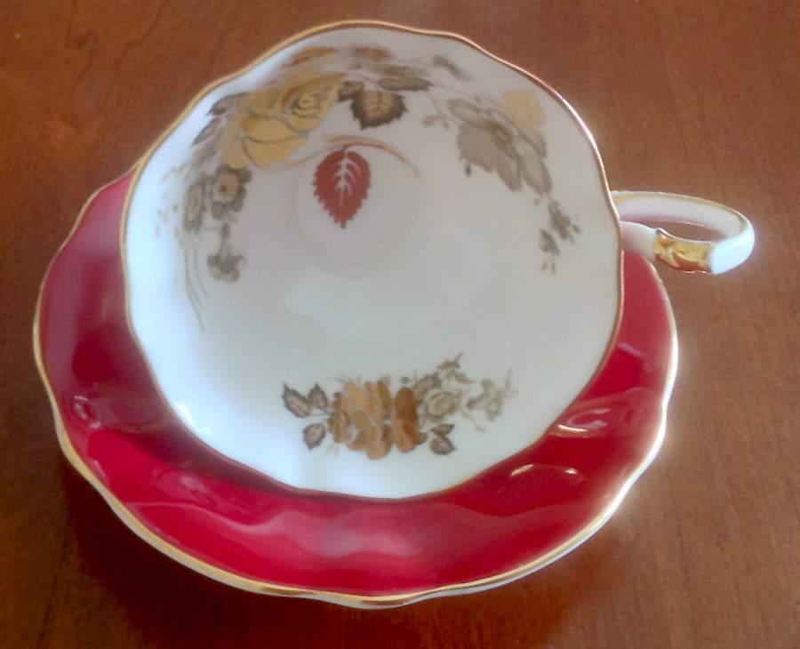 1547 Footed Cup & Saucer Set by John  Aynsley & Sons-1