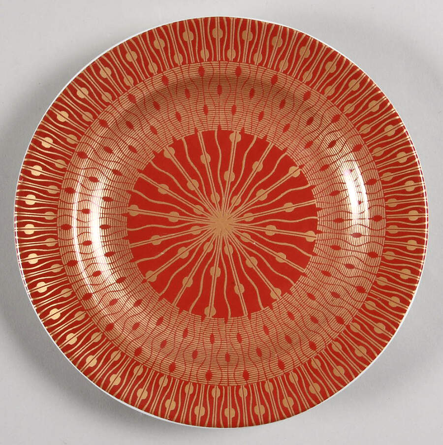 Theorie Red Appetizer Plate by 222 Fifth (PTS)-1